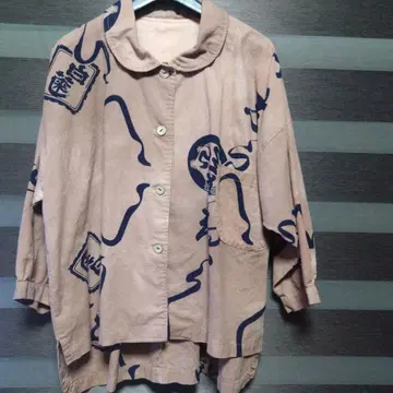 감물 염색 블라우스