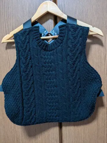 noir kei ninomiya 하네스 니트 베스트 M