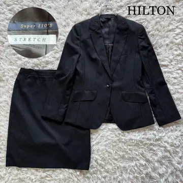 새상품급 HILTON 스커트 셋업 Super110'S 스트레치 블랙 9