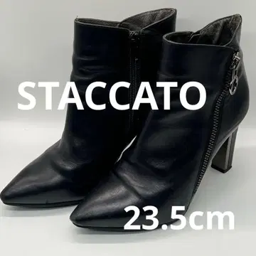 스태커토 스틸레토 사이드 지퍼 숏부츠 여성용