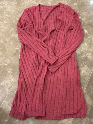 빨간색 리브 룸웨어 세트