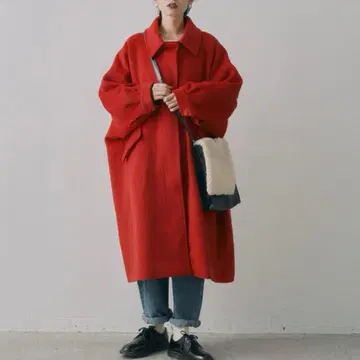 최종 가격 manana suerte 울 스텐카라 코트 레어 레드