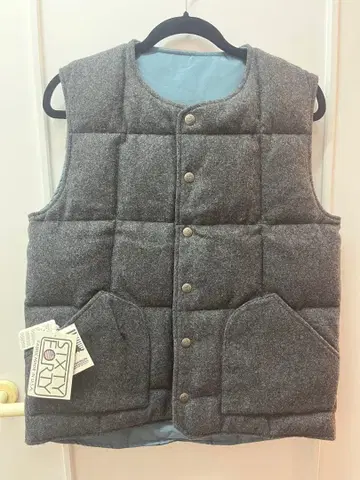 SIXTY FORTY [ 록욘 크로스 ] 리버서블 베스트 그레이 M