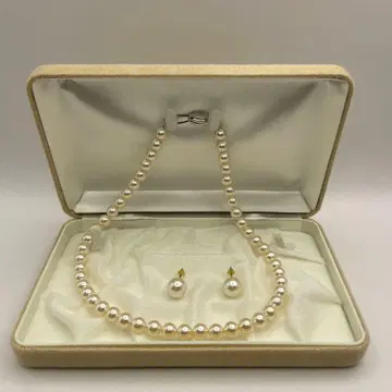 진주 펄 7.5mm 목걸이 11.5mm 귀걸이 세트