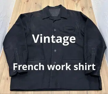 [ 최종 가격 인하 ] 블랙 몰스킨 워크 셔츠 자켓 빈티지