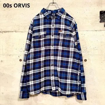 00s ORVIS 오비스 플란넬 셔츠 체크 블루