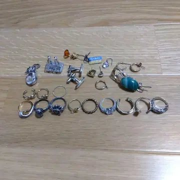 액세서리 세트 약 20점 반지 귀걸이 커프스 단추