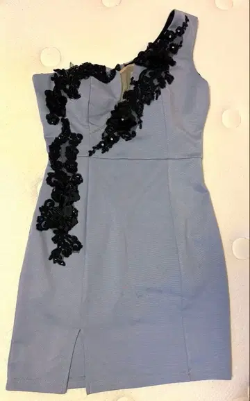 Jewels 퍼플 원숄더 타이트 드레스 m