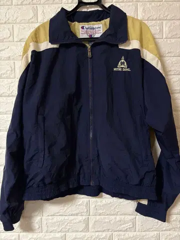 Champion 나일론 자켓 L 노트르담 자수 로고 90s