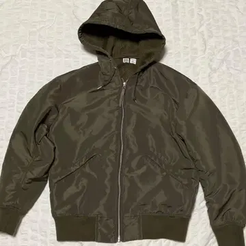 유니클로 UNIQLO U MA-1 밀리터리 후디드 블루종