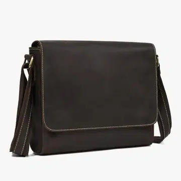 Luufan 숄더백 천연 가죽 남성용 A4 대응 가죽