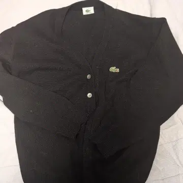 LACOSTE 블랙 가디건 라코스테 L