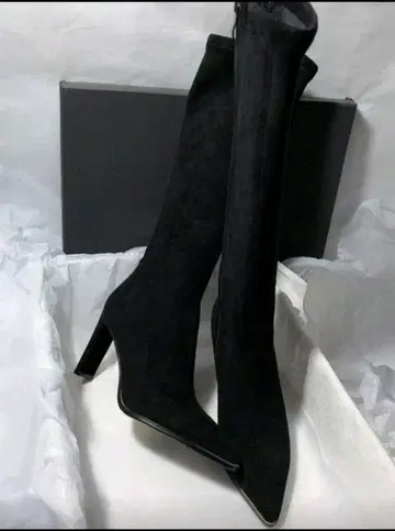 블랙스 스웨이드 롱 부츠