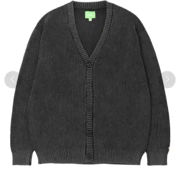 다크 그레이 V넥 니트 가디건