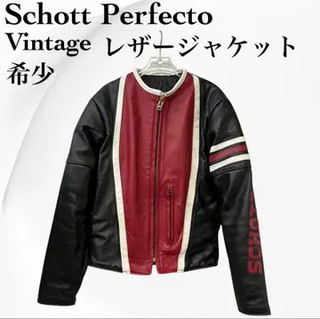 [ 레어 ] Schott Perfecto 쇼트 가죽 자켓 싱글