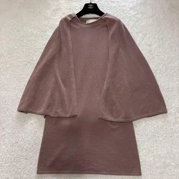 MYLAN 캐시미어 케이프 니트 드레스 라벤더 원피스