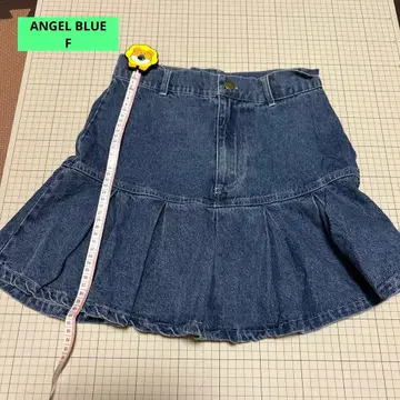 Angel Blue 데님 프릴 스커트 F 사이즈