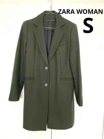 [ ZARA WOMAN ] 체스터 코트 롱 코트 카키 그린 S