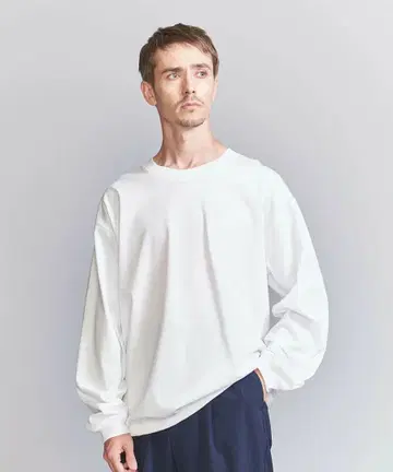 파인 글로시 코튼 맨투맨 티셔츠