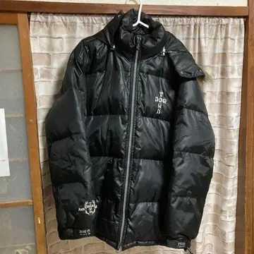 DOG TOWN 블랙 후드 부착 다운 자켓