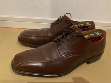 브라운 가죽 스트레이트 팁 드레스 신발