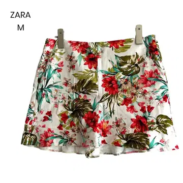 [ ZARA ] 숏팬츠 꽃무늬 트로피컬 여름 리조트 M a1063