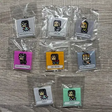 BiSH 픽셀 아트 키링 8개 세트