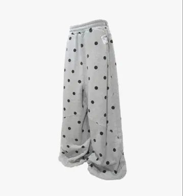 theredthread S dot sweat wide pants gray