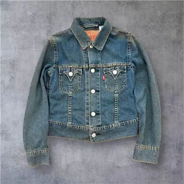 리바이스 데님 자켓 여성용 M 숏 기장 인디고