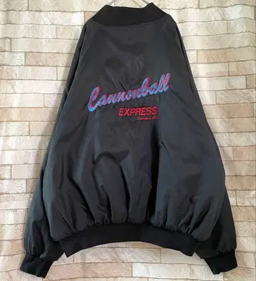 바시티 자켓 나일론 자켓 안감 퀼팅 자수 블랙 4XL