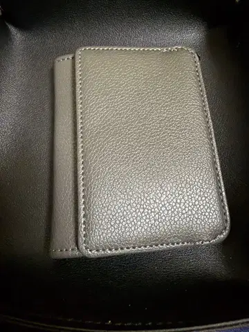 그레이 가죽 미니 지갑