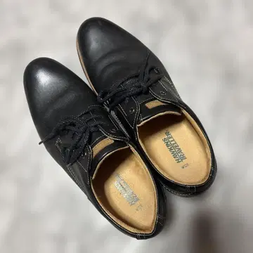 호킨스 블랙 가죽 레이스업 슈즈