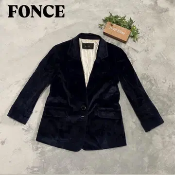 [ FONCE ] 폰세 벨벳 테일러드 자켓 네이비