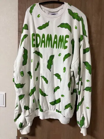 PUNYUS 에다마메 패턴 오버 사이즈 맨투맨