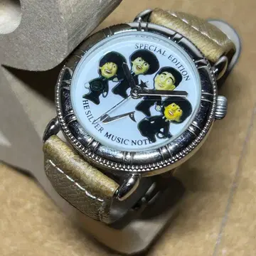 레어 빈티지 비틀즈 수동 와인딩 손목시계 음표 준 작동