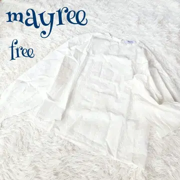 [ 메이리 ] 코튼 100% 시어 스캘럽 긴팔 블라우스 셔츠 free