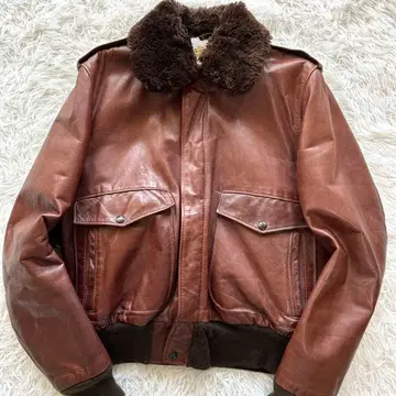 SCHOTT 샷 가죽 플라이트 자켓 G-1 빈티지 40