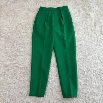 알아바일 더블 크로스 테이퍼드 턱 팬츠 그린 1 사이즈