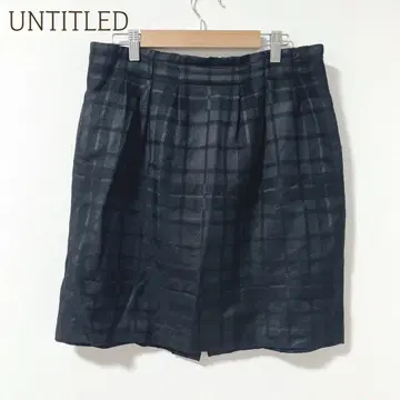 언타이틀 타이트 스커트 체크 무늬 XL 무릎 기장 일본제 슬릿