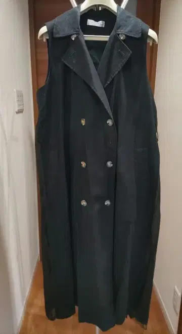 GALENA 블랙 더블 브레스트 베스트