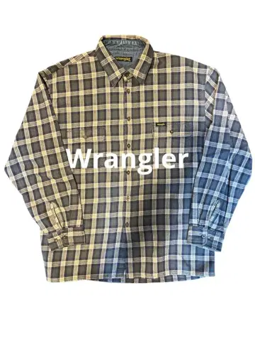90s-00s 랭글러 플란넬 체크 XXL 박스 실루엣