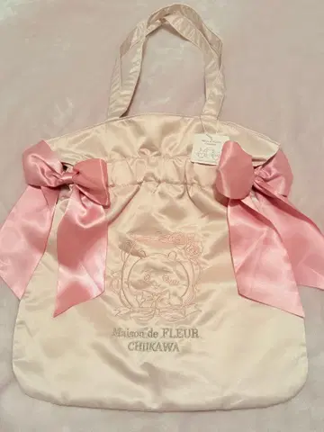 Maison de FLEUR 치이카와 (먼작귀) 토트백 핑크 리본