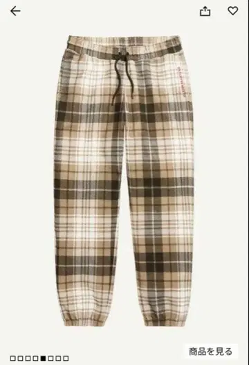 GLENN MARTENS 체크 스웨트 팬츠 h&m