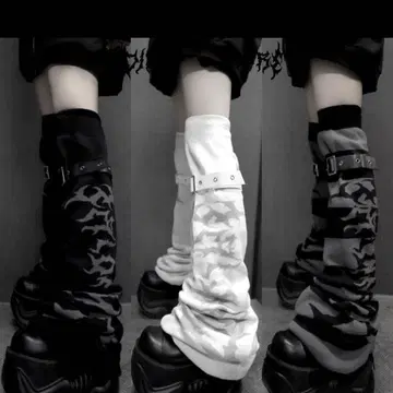 DimMoire BIG 로고 니하이 워머 스트라이프