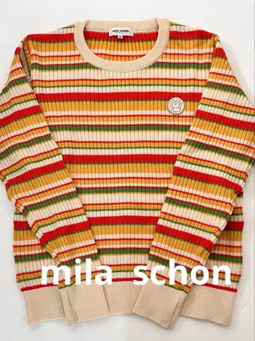 11 [새상품급] 밀라 쇤 스트라이프 리브 스웨터 44