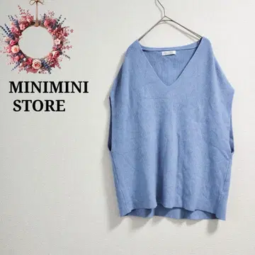 미니미니 스토어 니트 베스트 뷔스티에 레이어드 Y2K 오버 사이즈