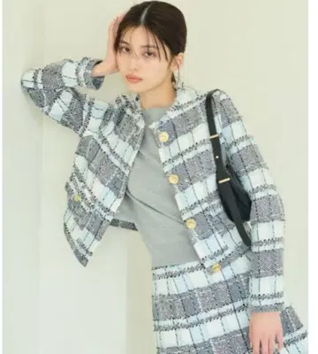 snidel 미들 트위드 자켓 스커트 셋업