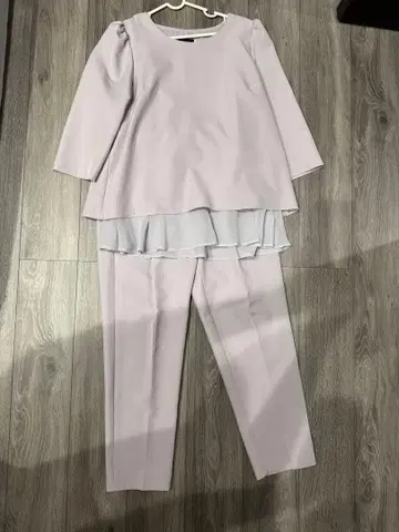 La-gemme(라지엠) 팬츠 셋업 7부 소매 아이스 그레이 L 사이즈