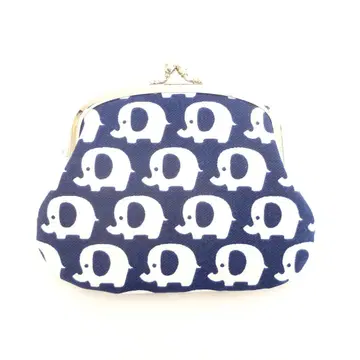 모자 가마구치 지갑 코끼리 네이비  G476