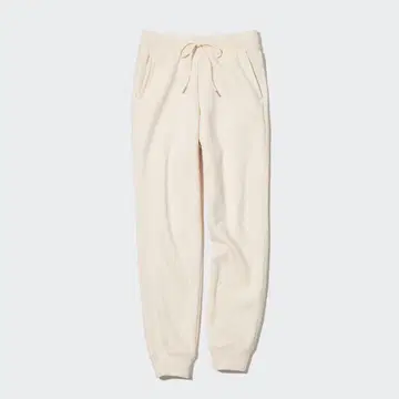 히트텍 보아 스웨트 팬츠 화이트 유니클로 M 사이즈